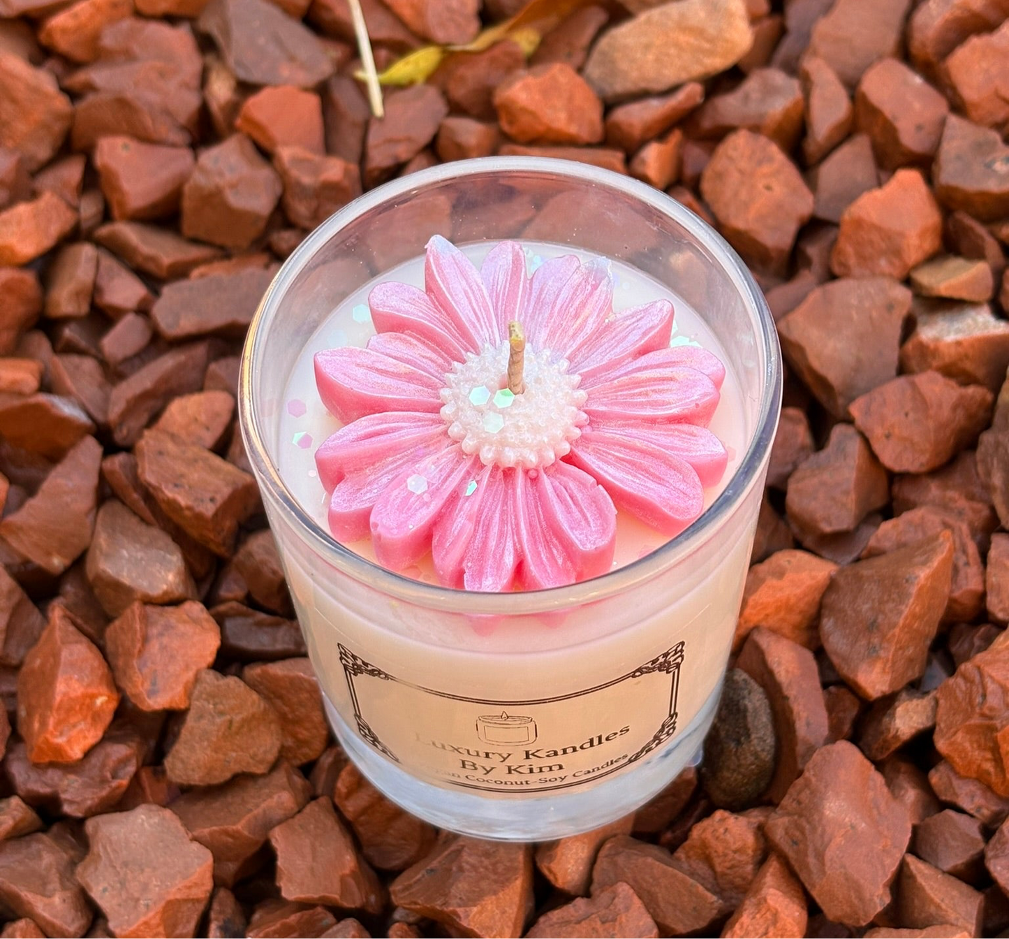 Flower Wick Kandle in Small Jar