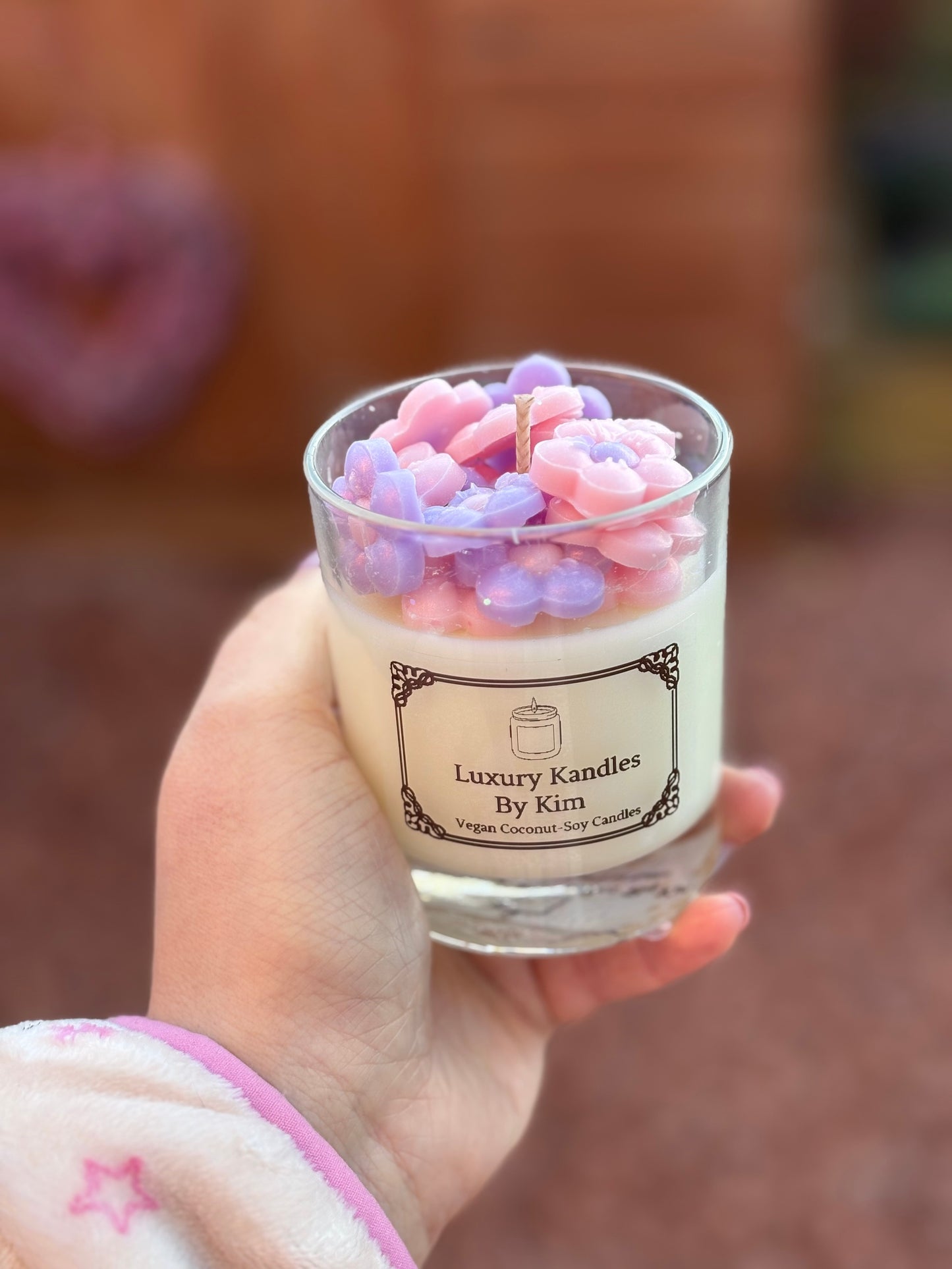 Wax Melt Flower Kandle in Small Jar