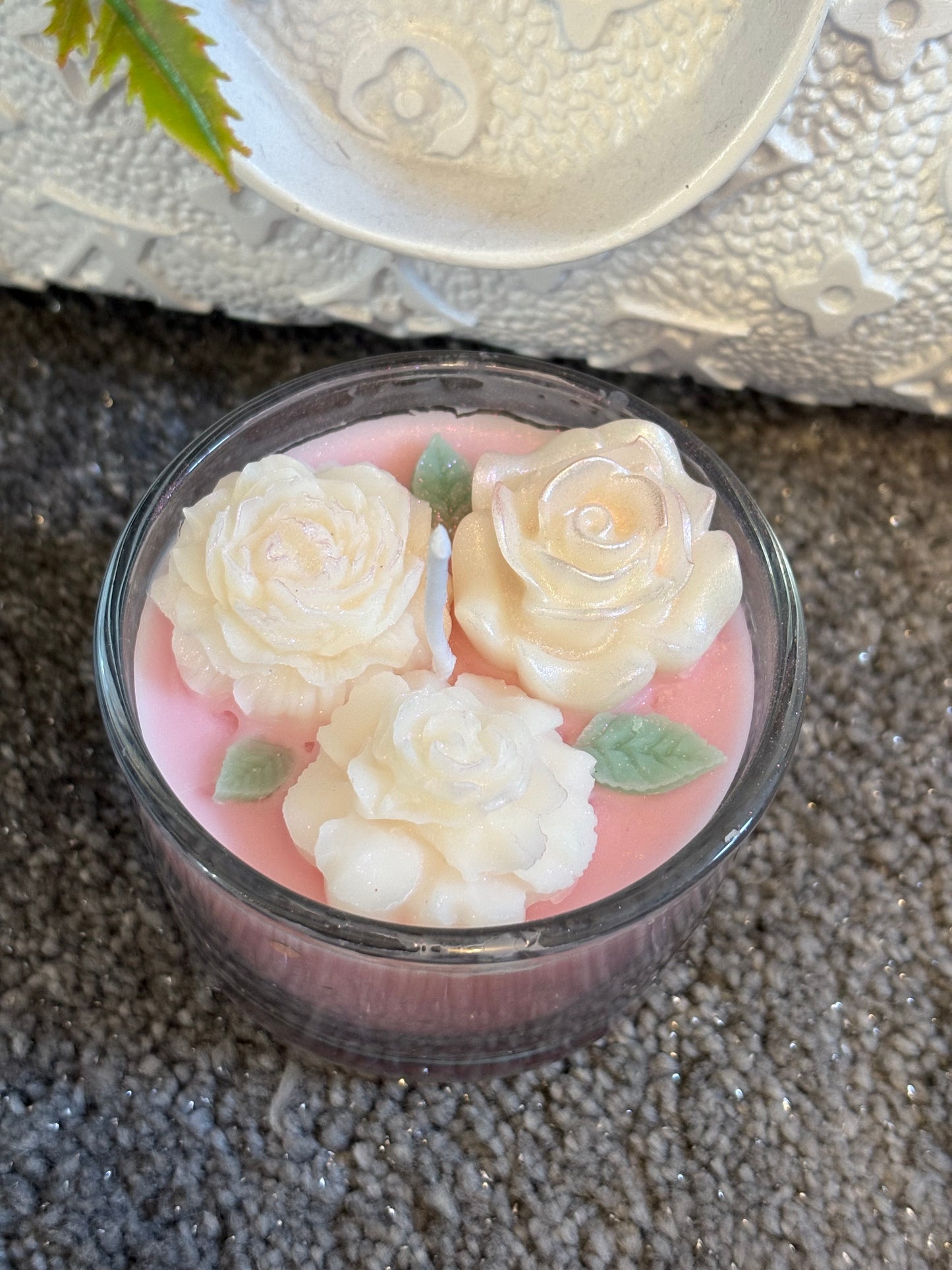 Flower Kandle in Mini Jar