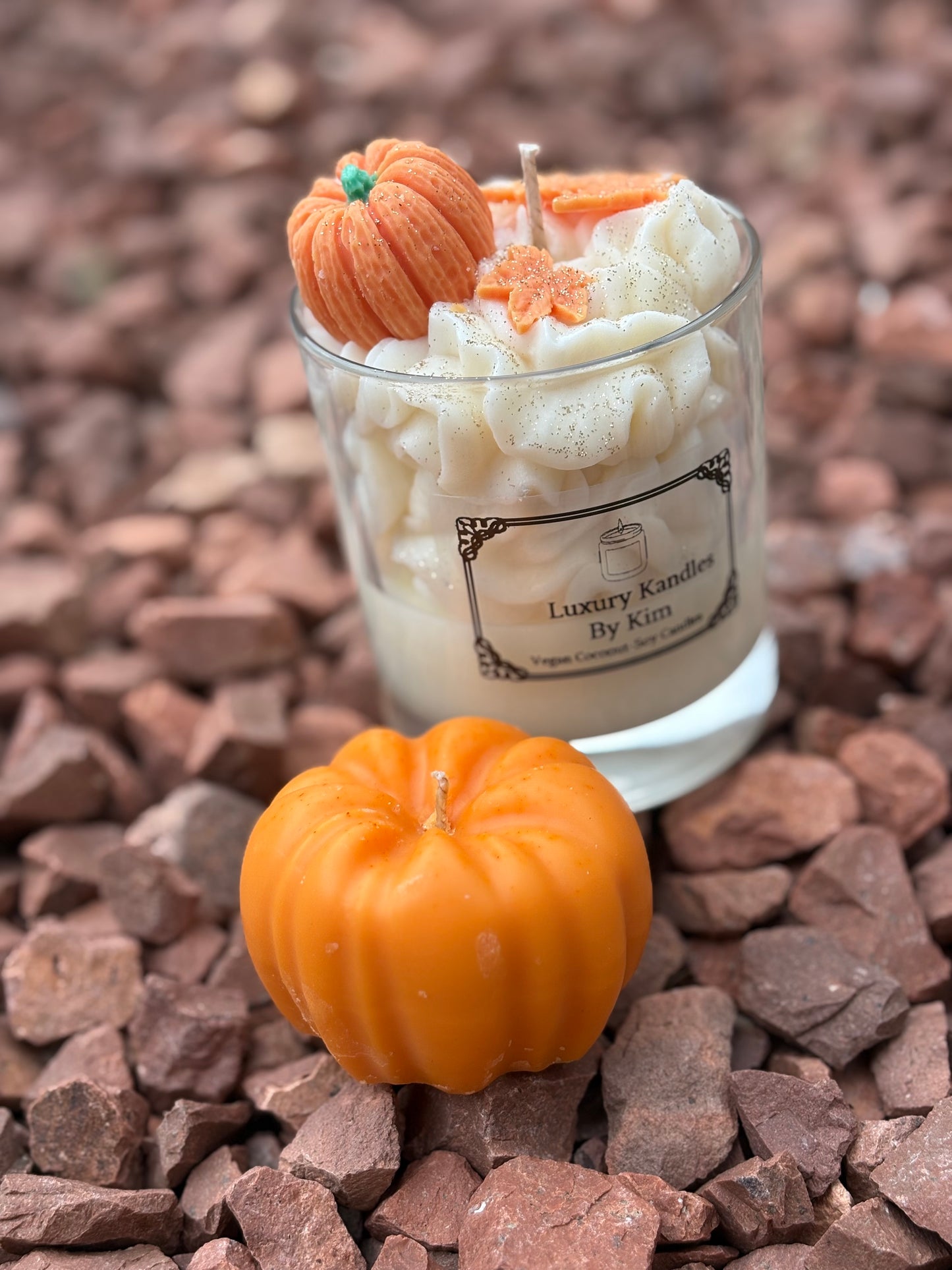 Large Pumpkin Pillar Kandle