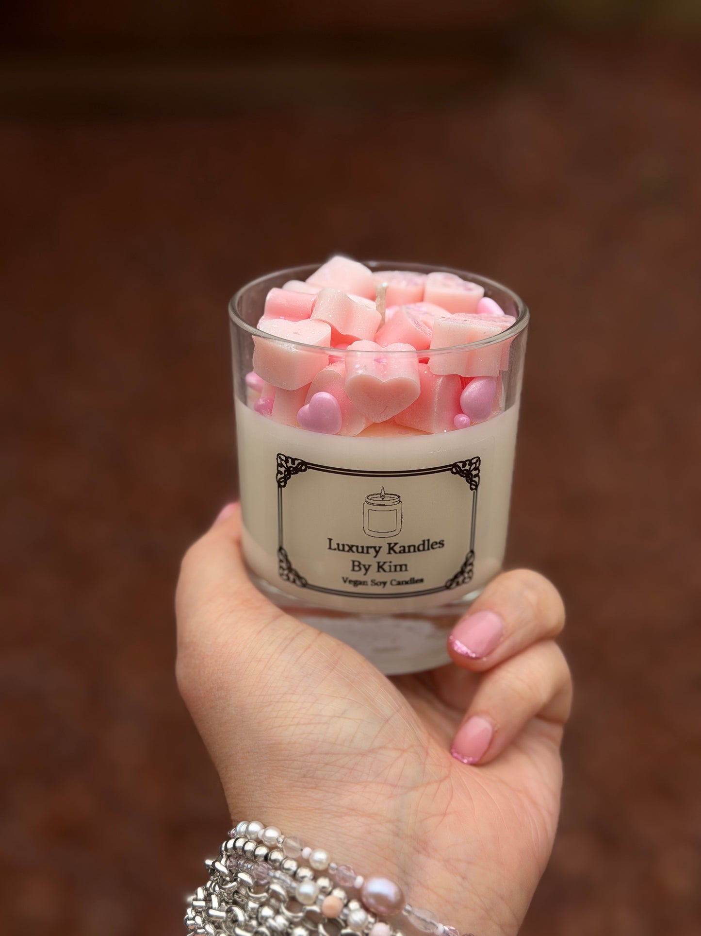 Love Heart Wax Melt Kandle in Small Jar