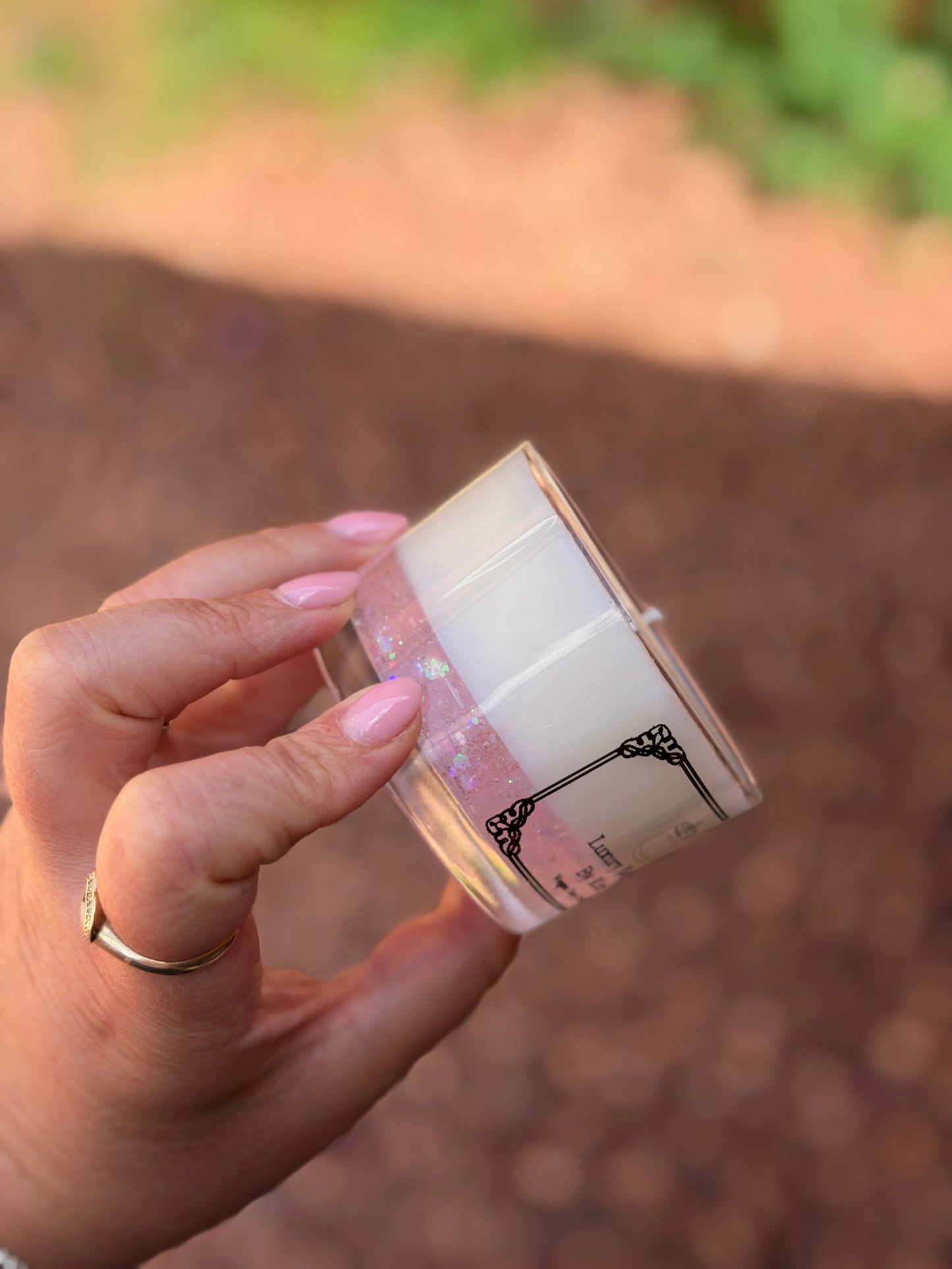 Deluxe Glitter Candle in Mini Jar