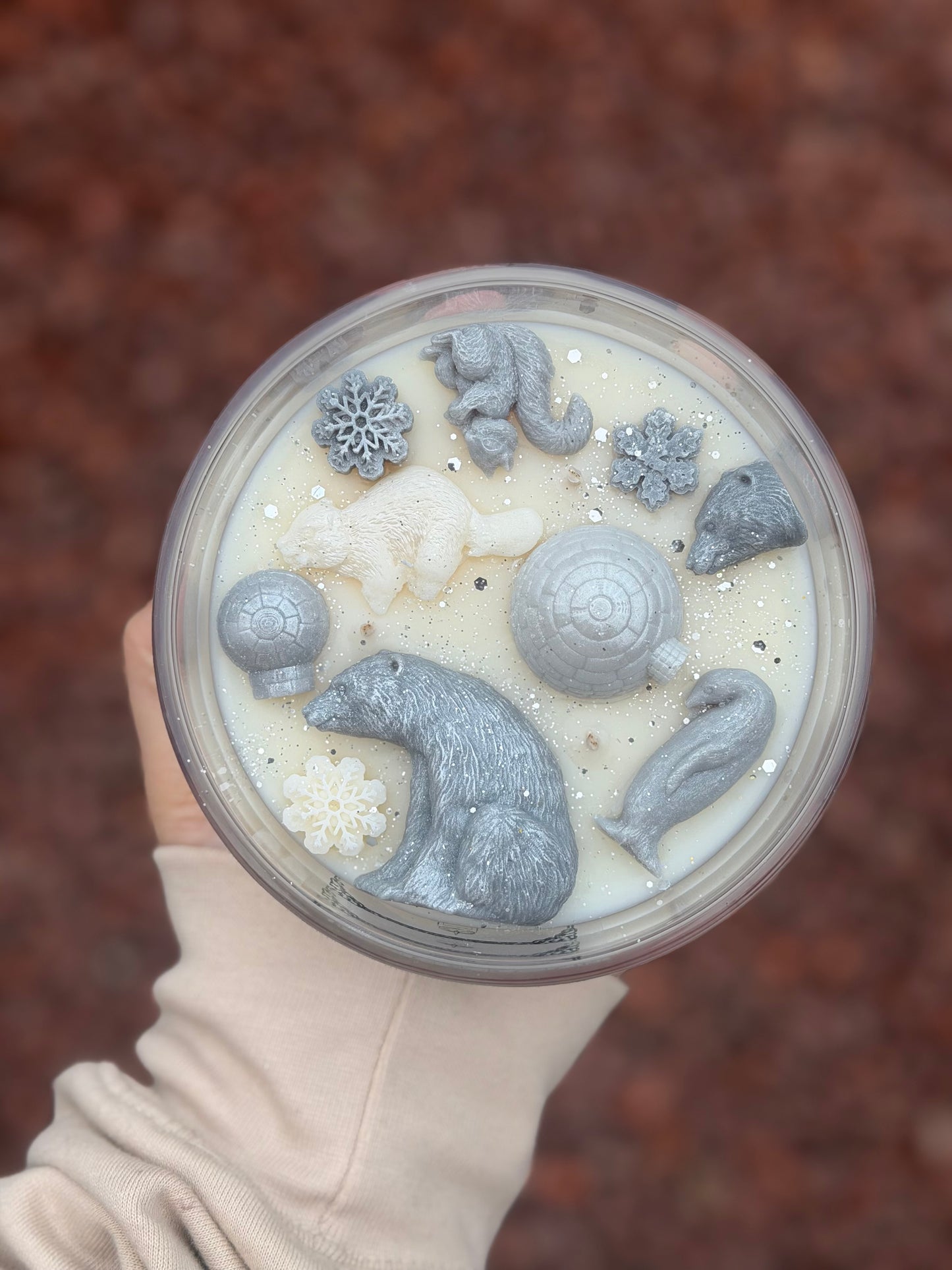 Winter Animals Candle