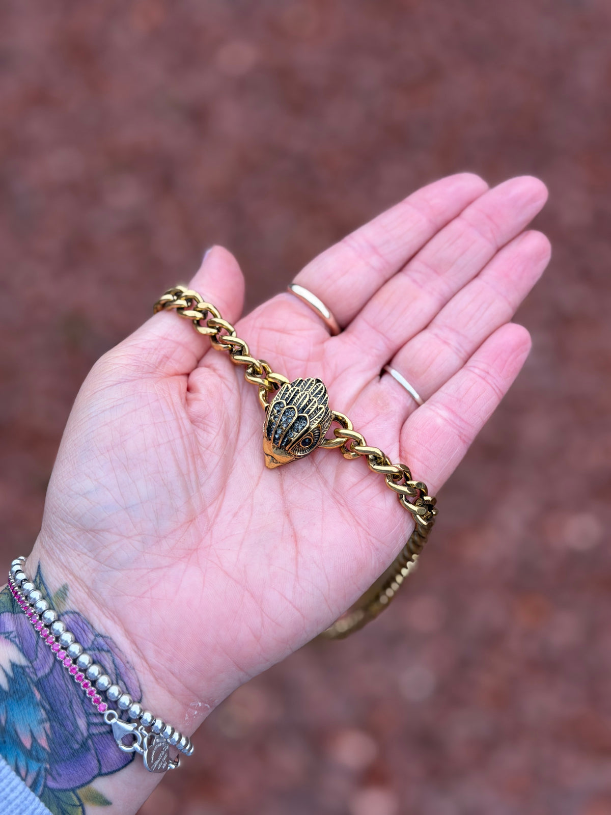 Chunky Eagle Curb Chain Necklace 🦅