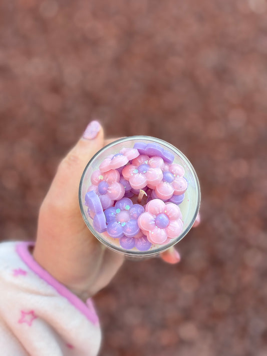 Wax Melt Flower Kandle in Small Jar