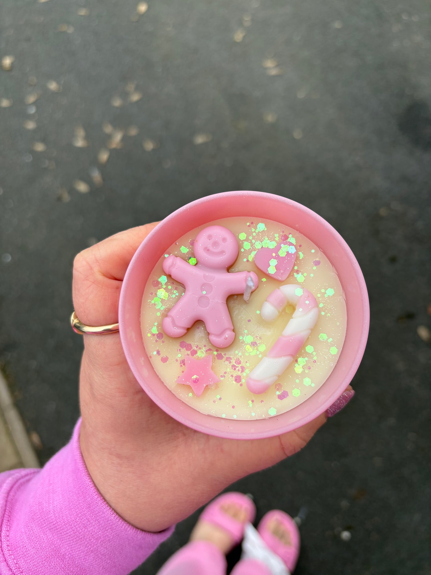 Medium Jar - Pink Festive Kandle