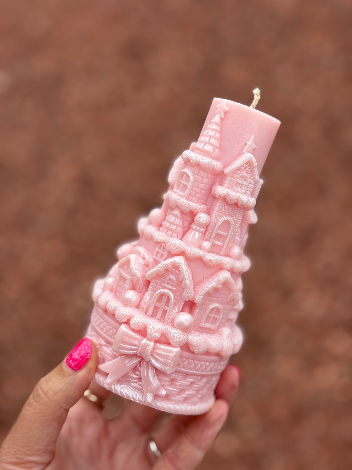 Winter scene Pillar Kandle