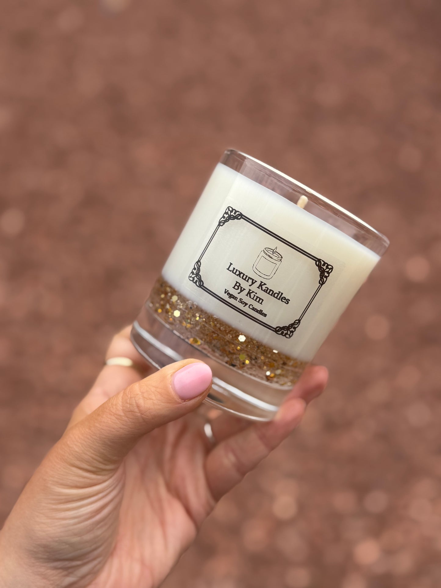 Deluxe Glitter Candle in Medium Jar