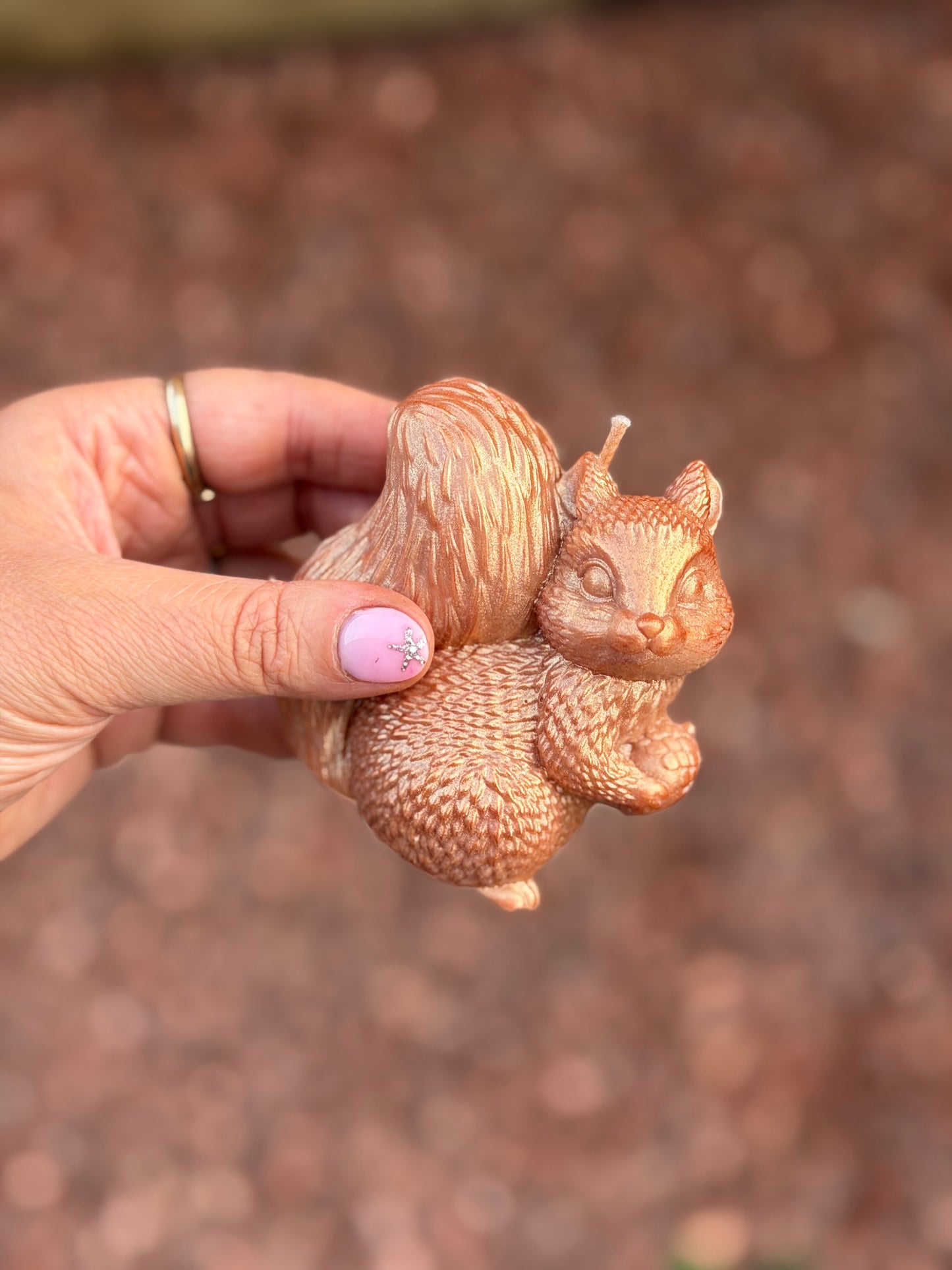 Squirrel Pillar Candle