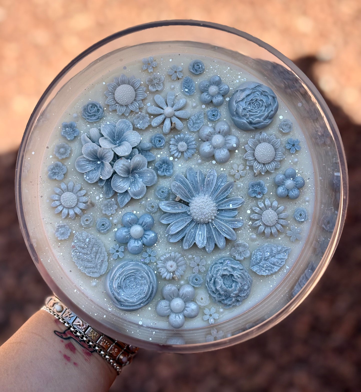 Flower Candle in XL jar