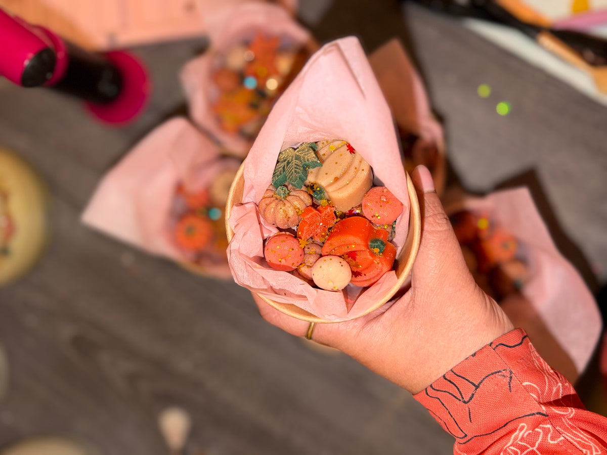 Pumpkin tubs - Orange, Cinamon and cranberry