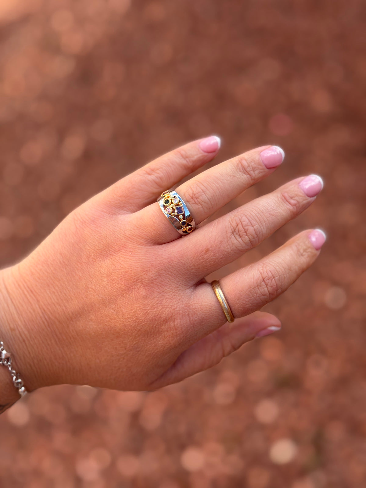 Gemstone statement ring