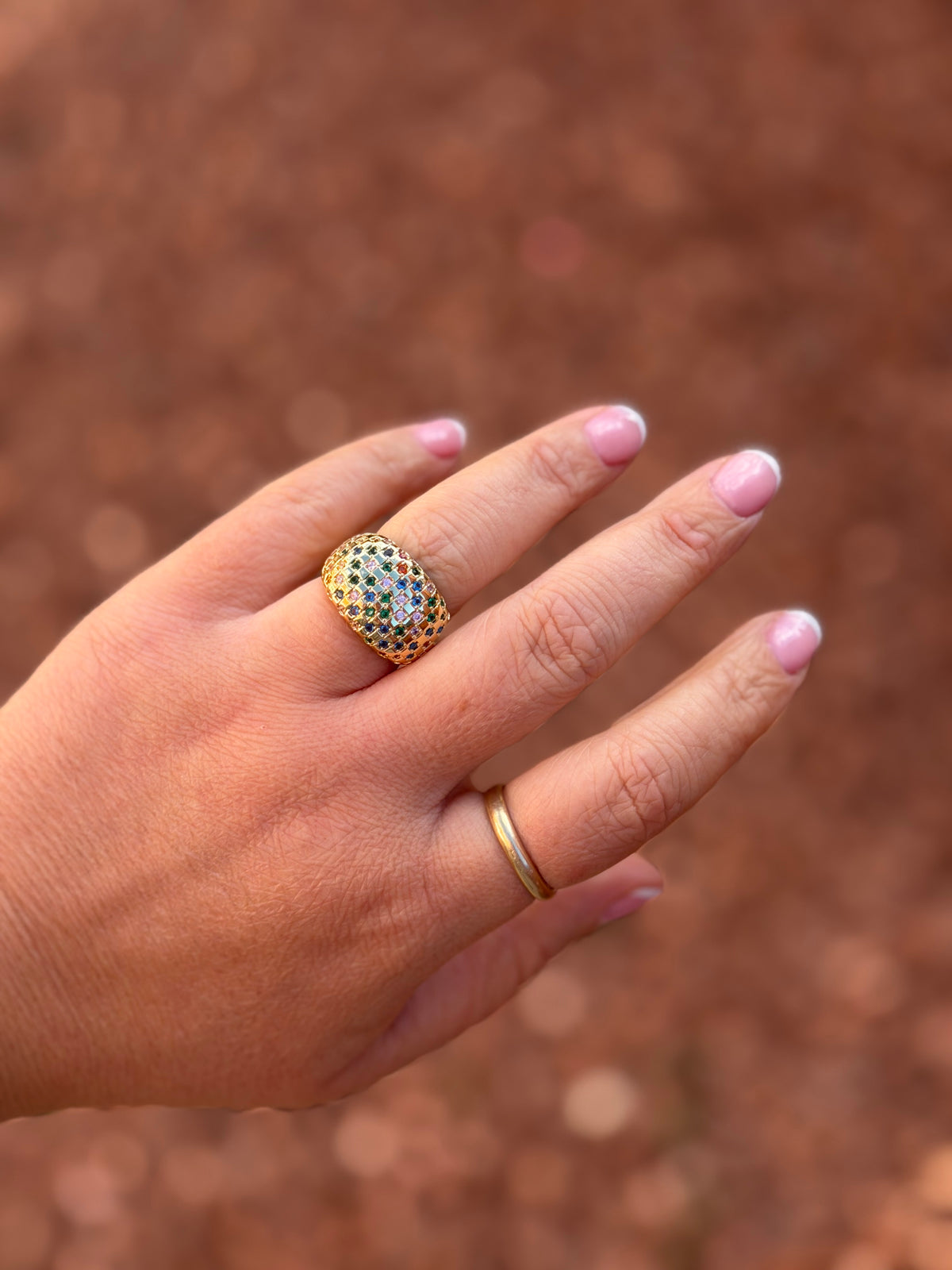 Sparkle Chunky Dome Ring