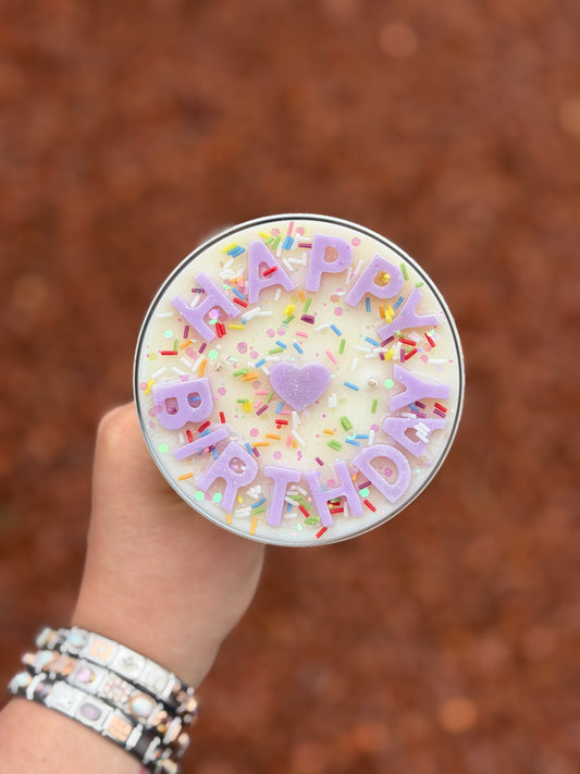 Happy Birthday Cocktail Candle