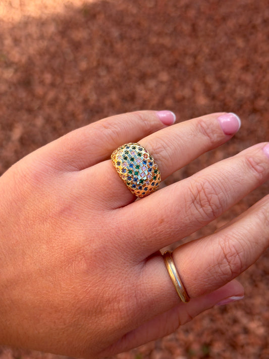 Sparkle Chunky Dome Ring