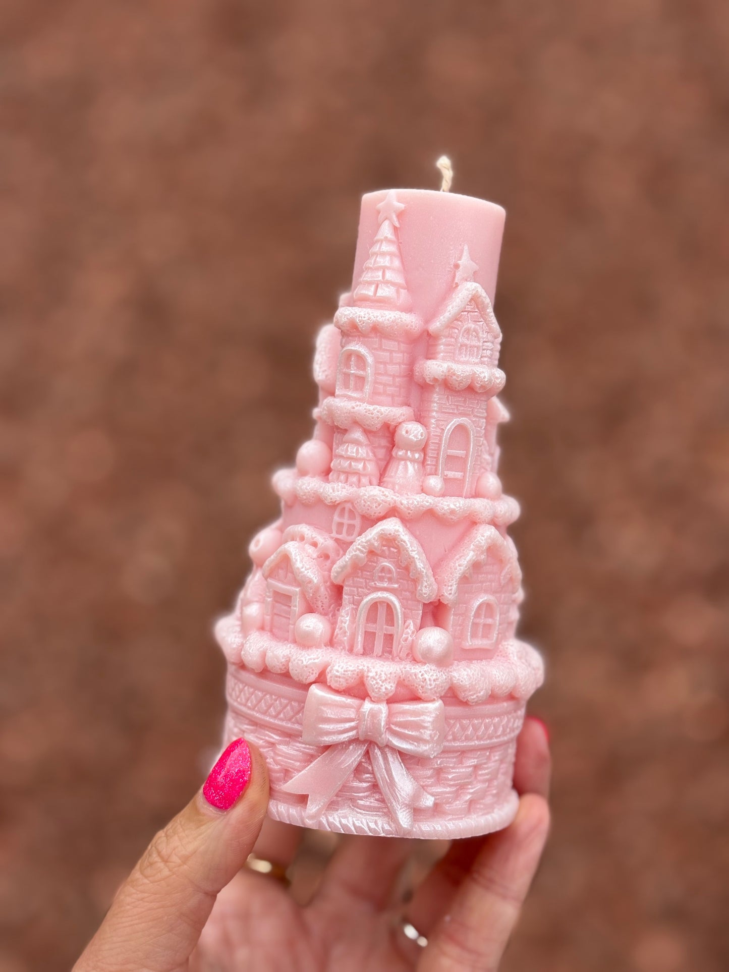 Winter scene Pillar Kandle