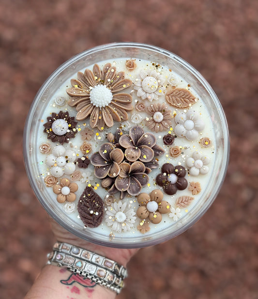 Flower Kandle in XL jar