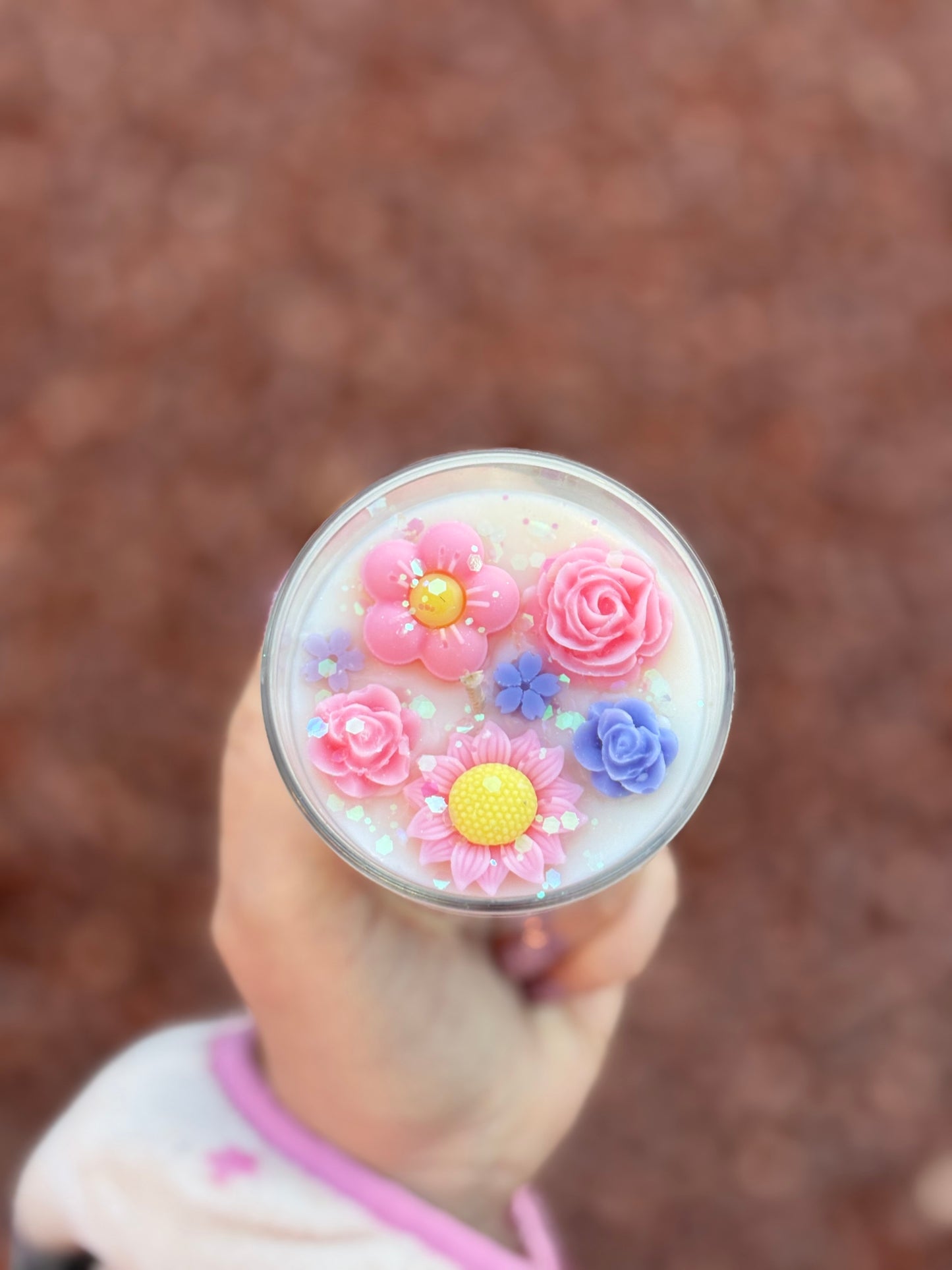 Flower Kandle in Small Jar