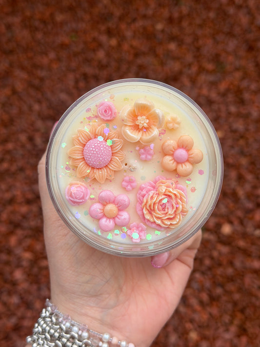 Flower Kandle in Medium Jar