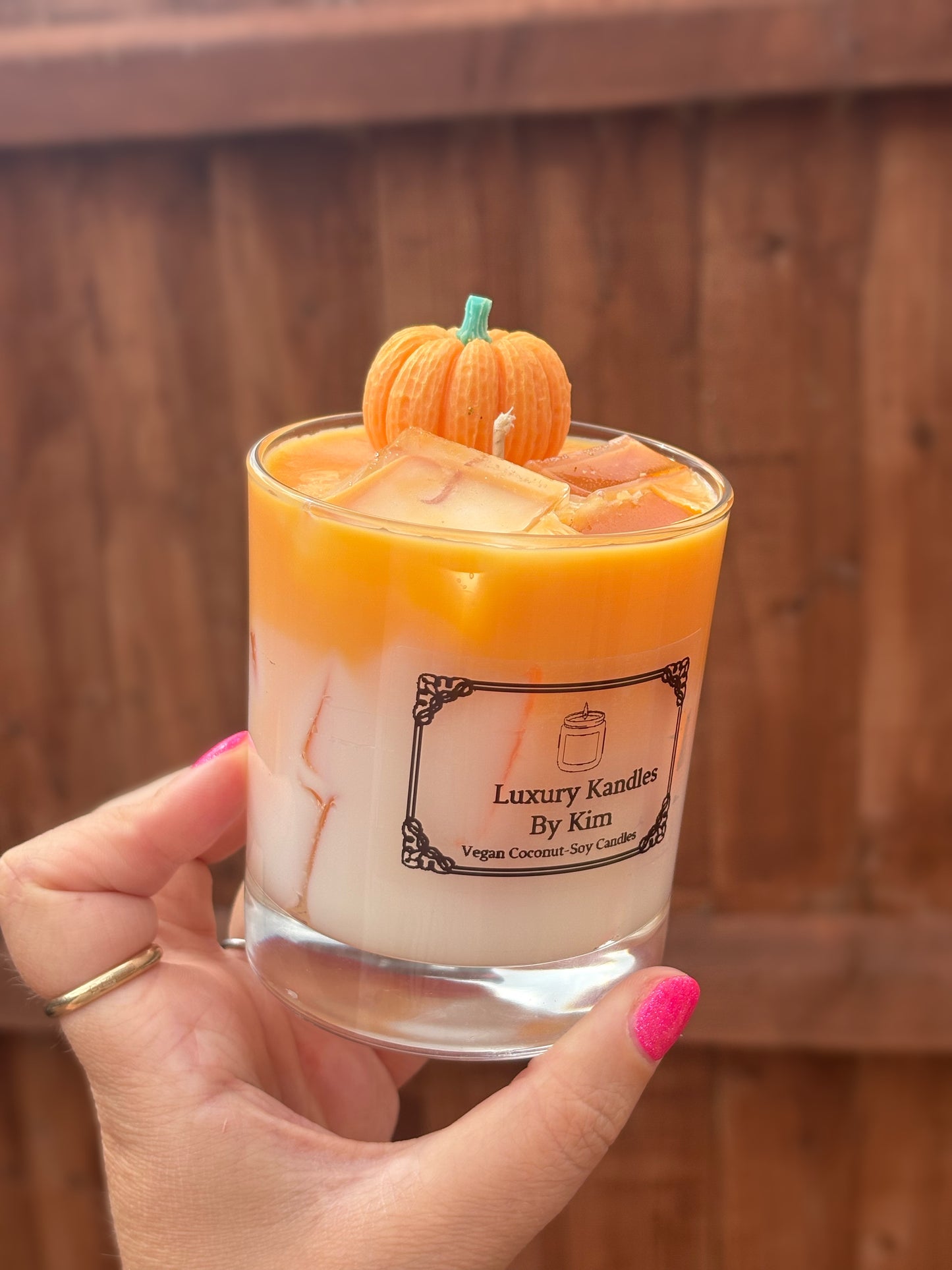 Large Pumpkin Spice Ice Latte