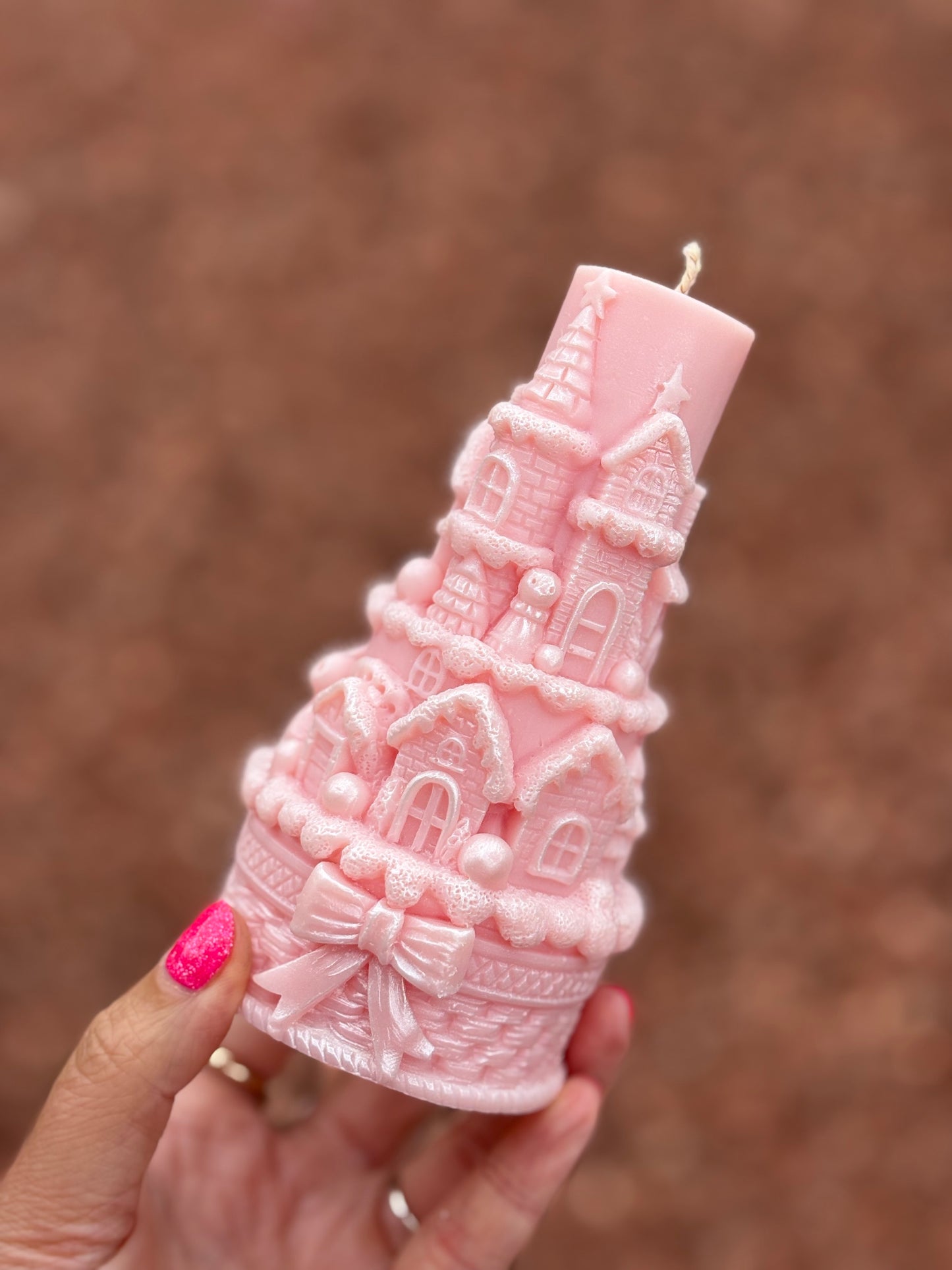 Winter scene Pillar Kandle