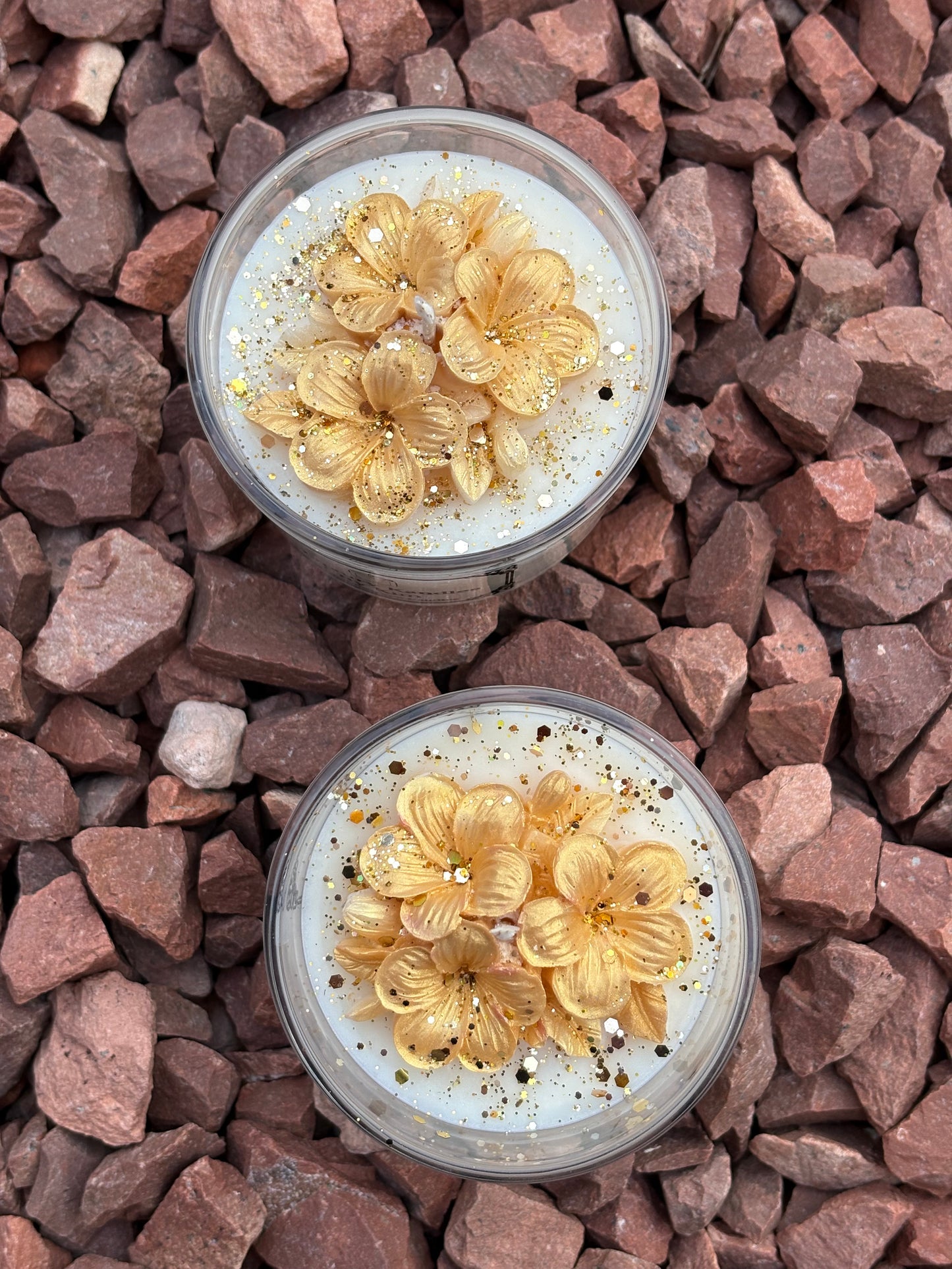 Floral Kandle in miniature jar