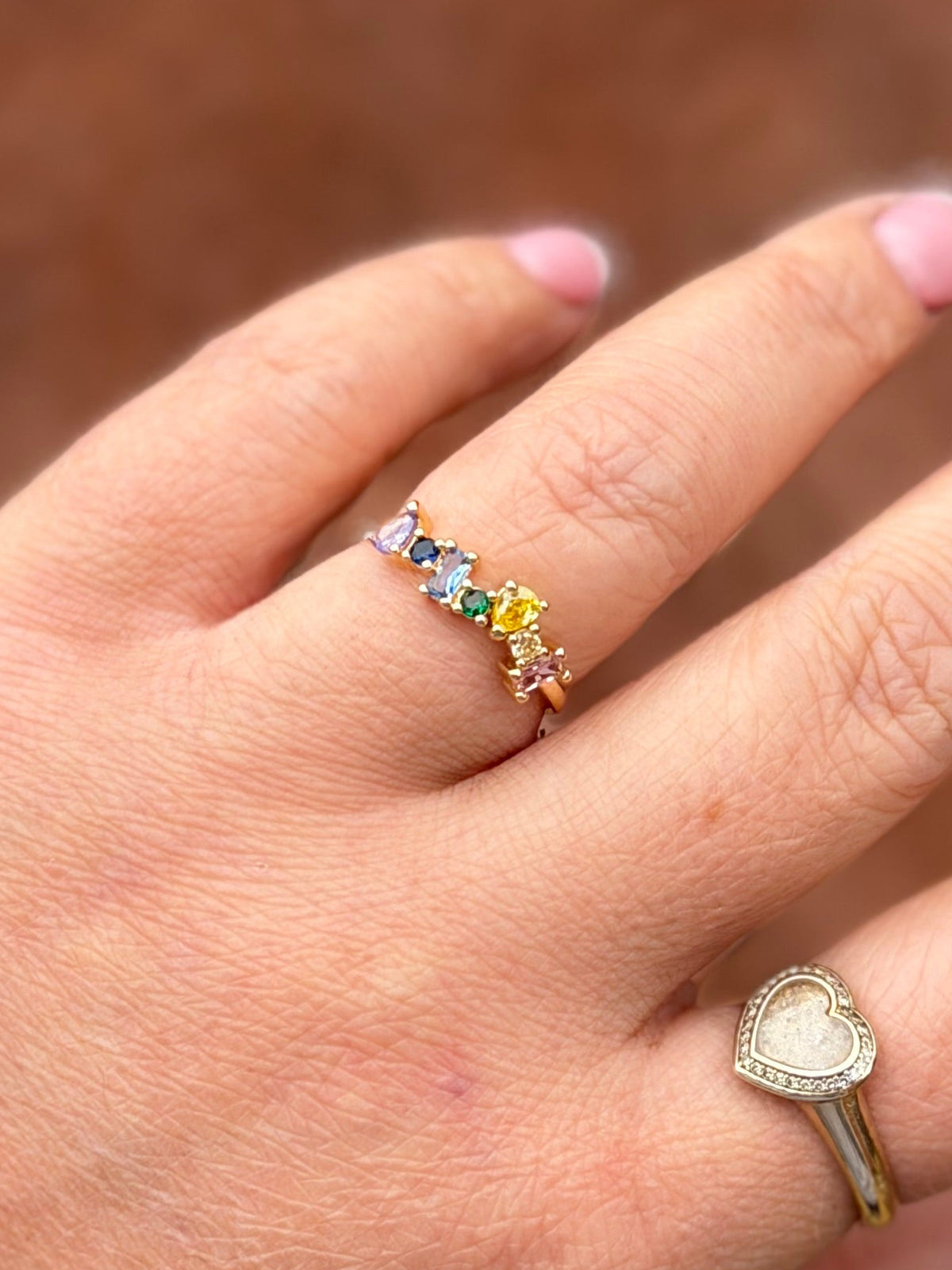 Pastel Cluster Ring ✨