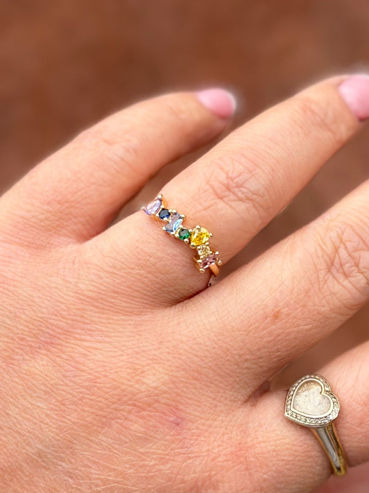 Pastel Cluster Ring ✨