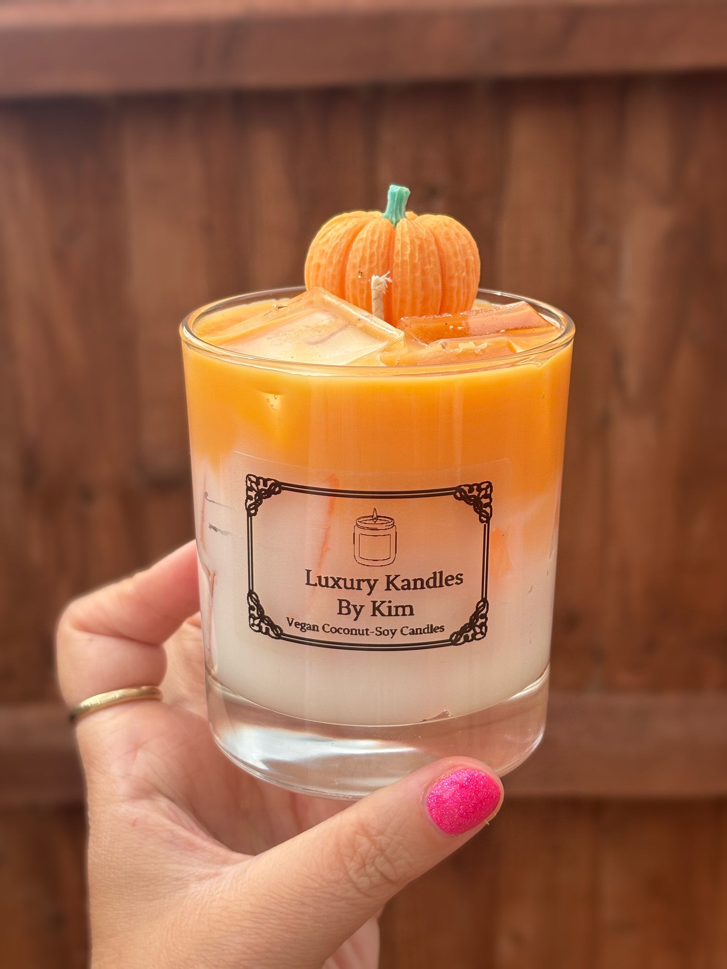 Large Pumpkin Spice Ice Latte