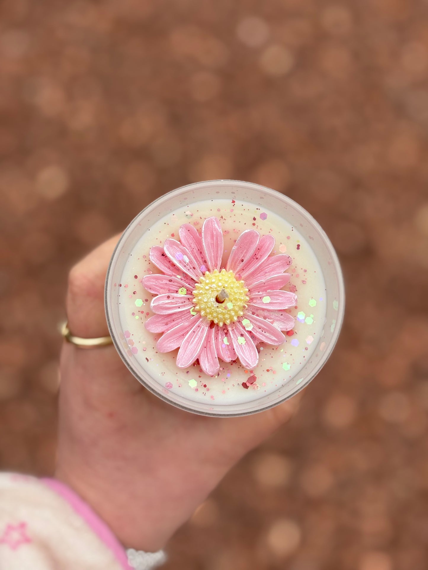 Flower Wick Kandle in Medium Jar