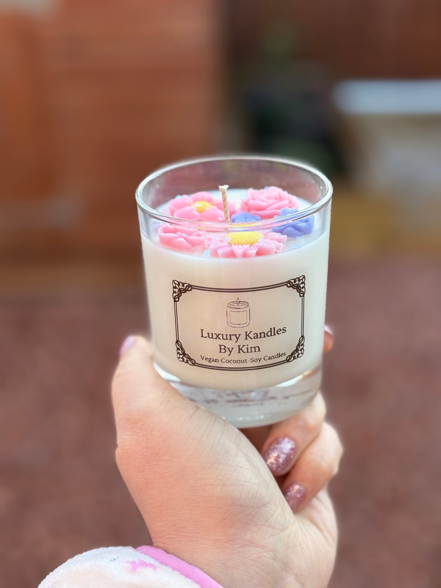 Flower Kandle in Small Jar