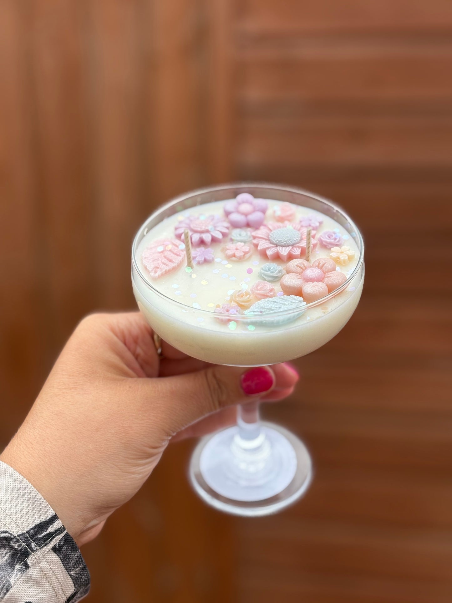 Pastel Flower Cocktail Kandle