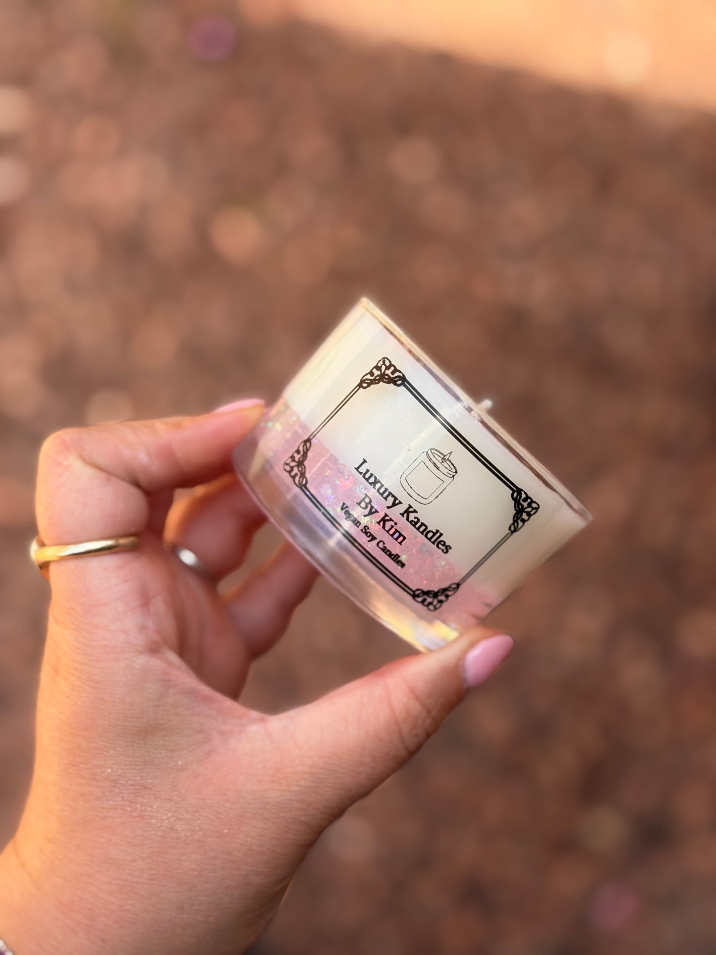 Deluxe Glitter Candle in Mini Jar