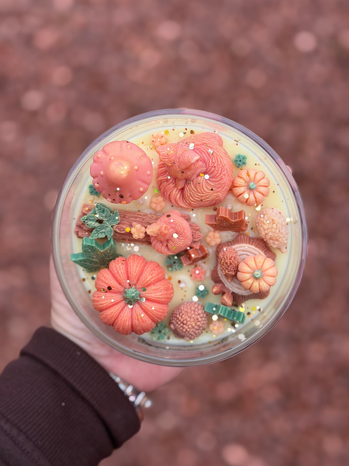 Autumn Woodland Animal Candle