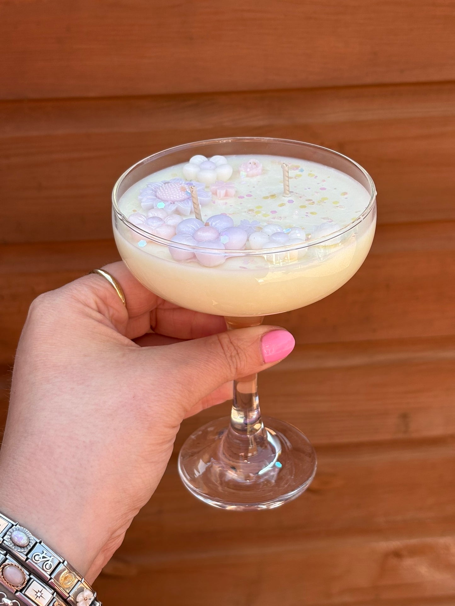 Pastel Flower Cocktail Kandle