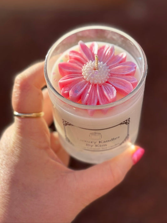 Flower Wick Kandle in Small Jar