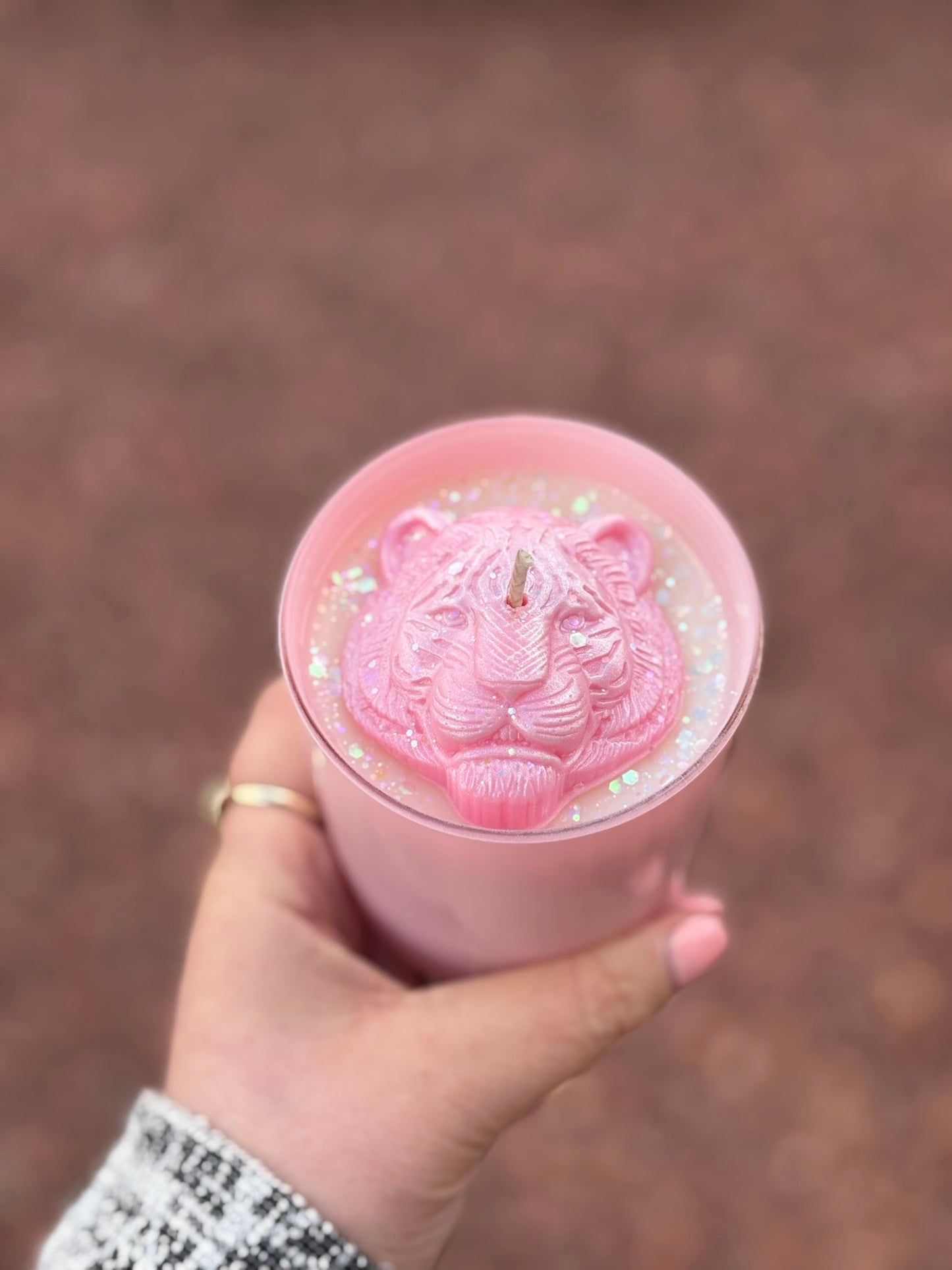 Tiger Kandle in Large Jar