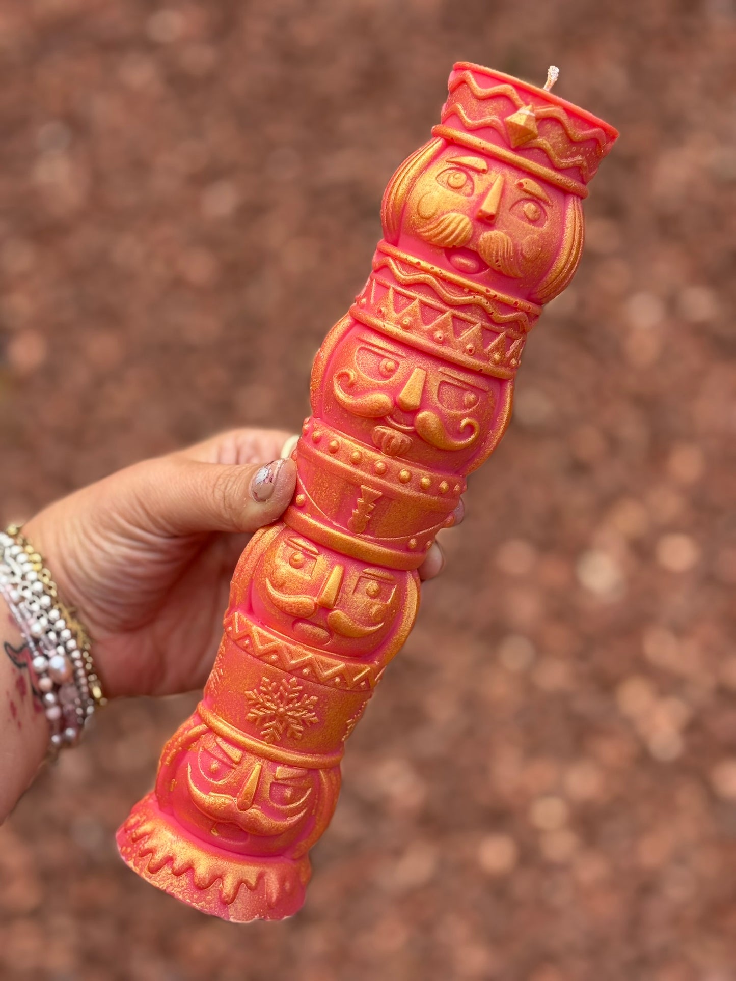 Large Nutcracker Pillar Kandle